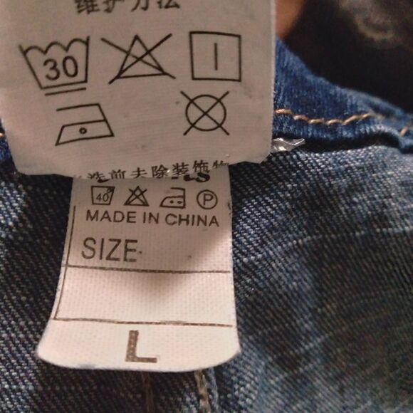 Overall Denim Jeans Size Large - Picture 11 of 11